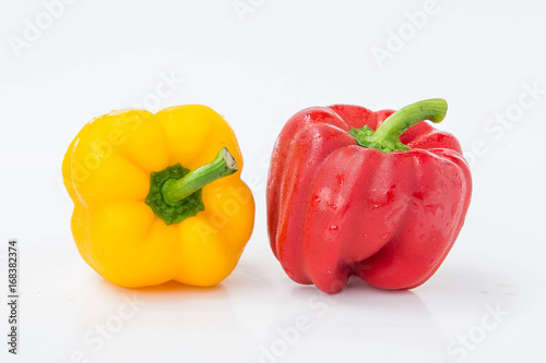 sweet pepper isolated  in white background , rew vagetable photo