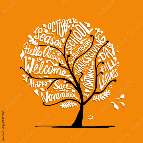 Autumn tree for your design
