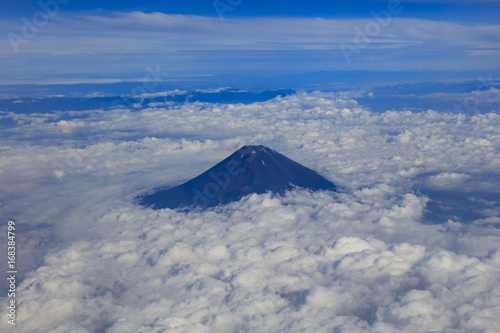 August, summer,Mount Fuji on the cloud © norimoto