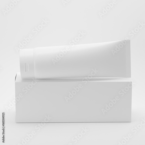 Cosmetic Tube On Isolated White Background
