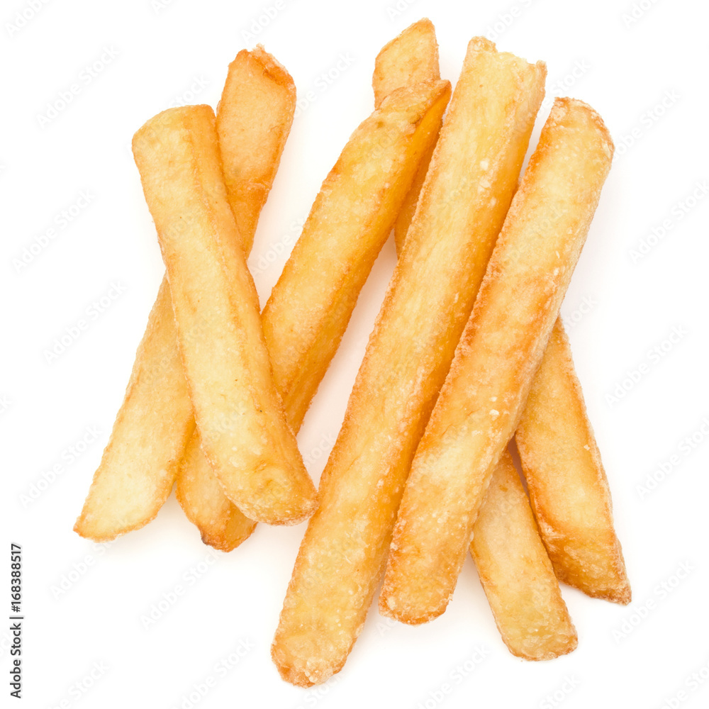 French Fried Potatoes isolated on white background French Fried Potatoes isolated on white background