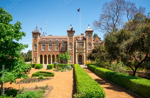 Government House and landscaped garden in Perth City center photo