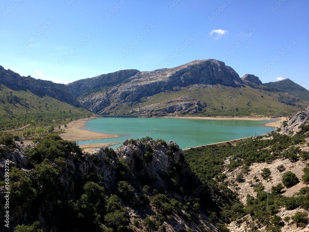 Fototapeta premium Stausee Mallorca Tramuntana