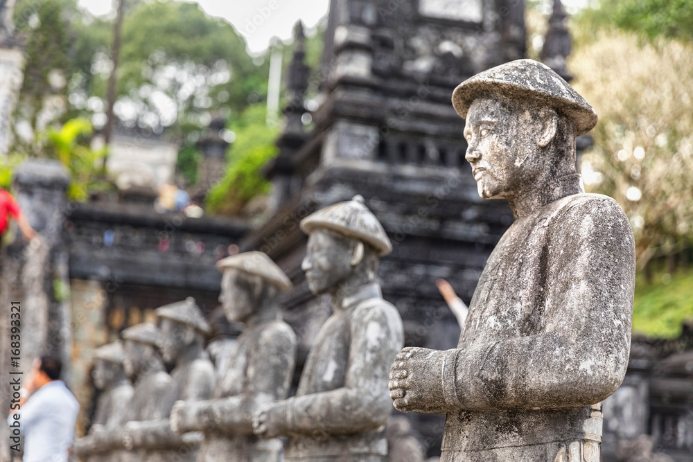 Obraz premium Tomb of Khai Dinh emperor in Hue, Vietnam. A UNESCO World Heritage Site