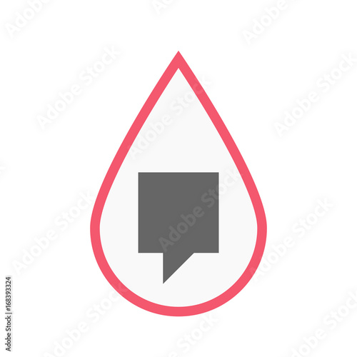 Isolated blood drop with a tooltip