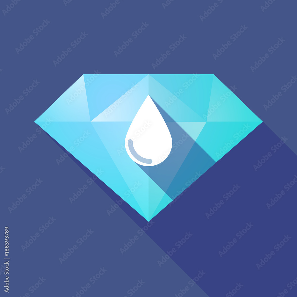 Long shadow diamond with a blood drop Long shadow diamond with a blood drop