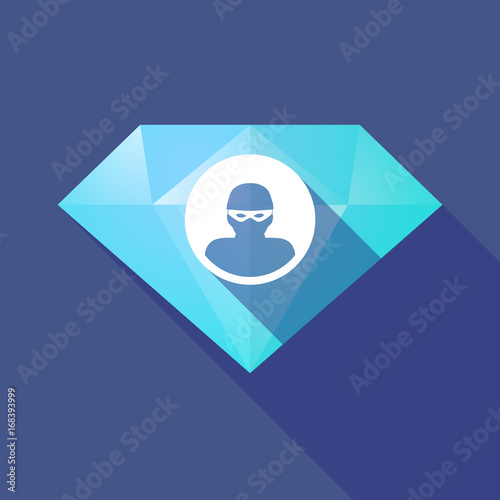 Long shadow diamond with a thief