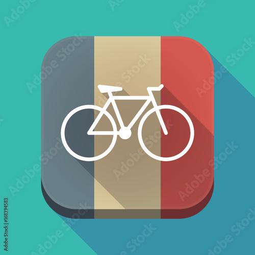 Long shadow France flag with a bicycle