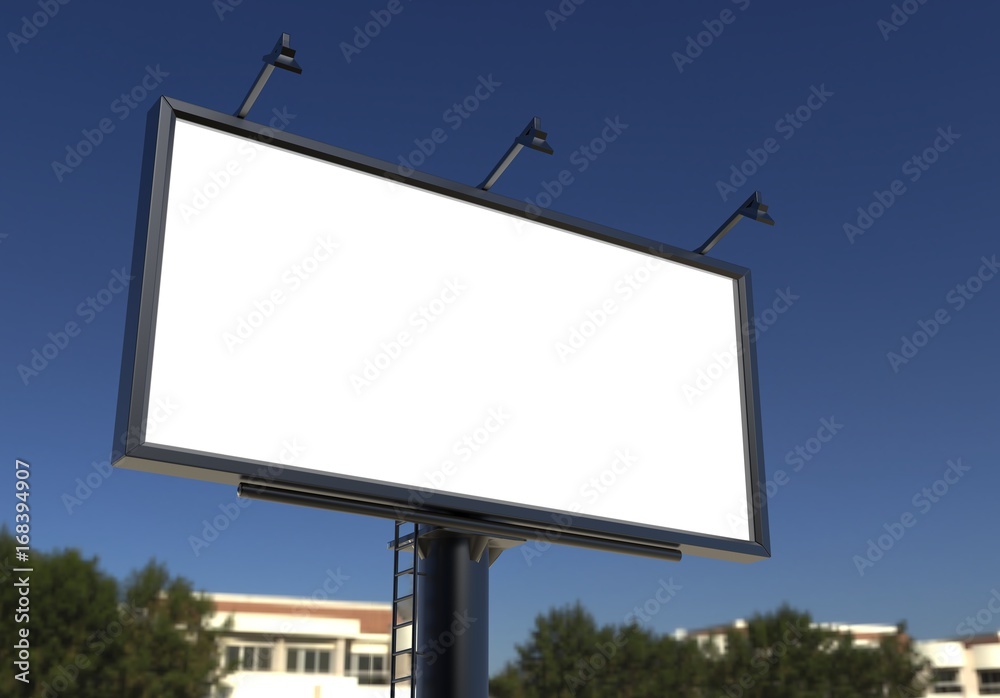 Billboard blank white for outdoor advertising poster or blank billboard advertisement mock up template can be used for display your products or promotion.size 10'-5 Billboard blank white for outdoor advertising poster or blank billboard advertisement mock up template can be used for display your products or promotion.size 10'-5