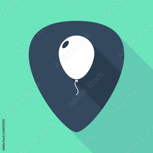 Long shadow plectrum with a balloon