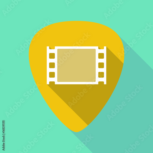 Long shadow plectrum with a film photogram