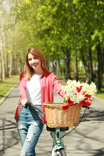 Young beautiful girl with b...
