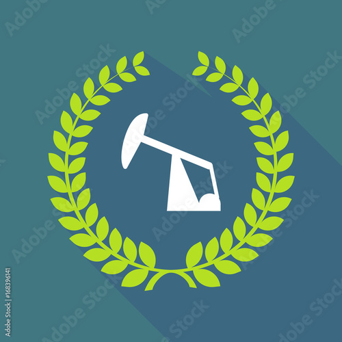 Long shadow laurel wreath with a horsehead pump