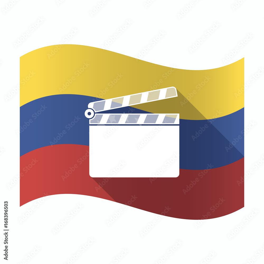 Isolated Venezuela flag with a clapperboard