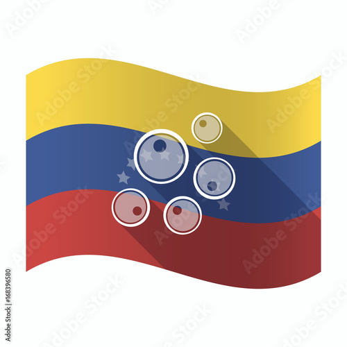 Isolated Venezuela flag with oocytes