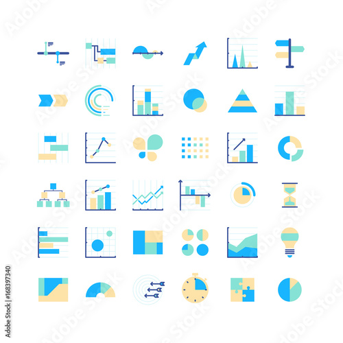 Huge infographics vector elements designers set