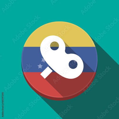 Long shadow Venezuela button with a toy crank
