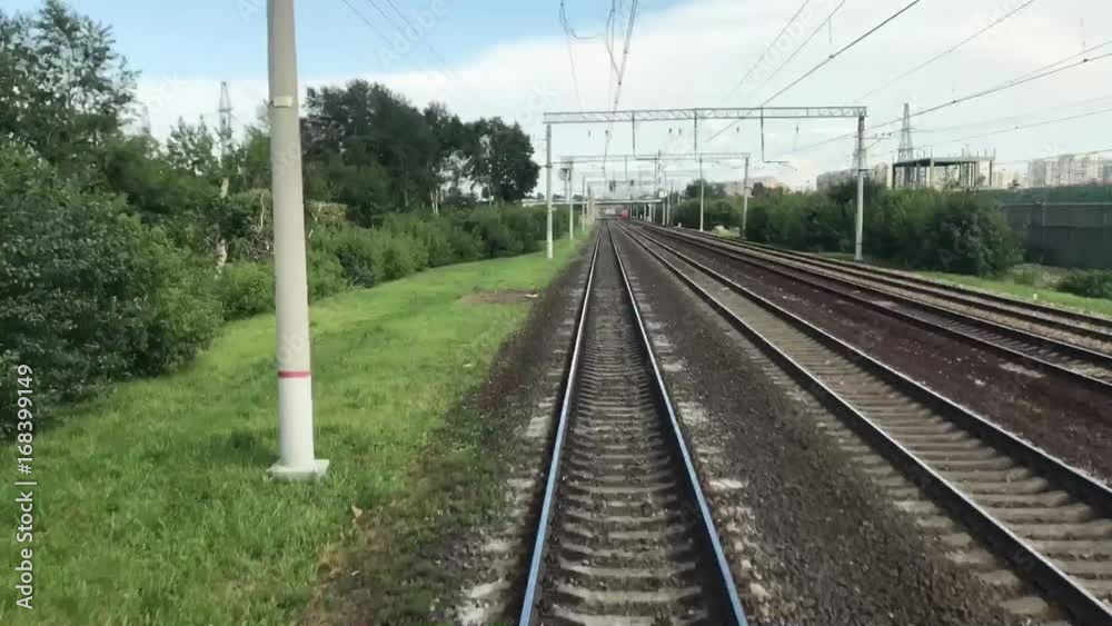 Moscow Russia. View from subway train cabine. Moscow Russia. View from subway train cabine.