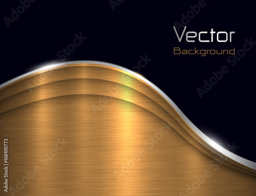 Background gold metallic with brushed metal  texture