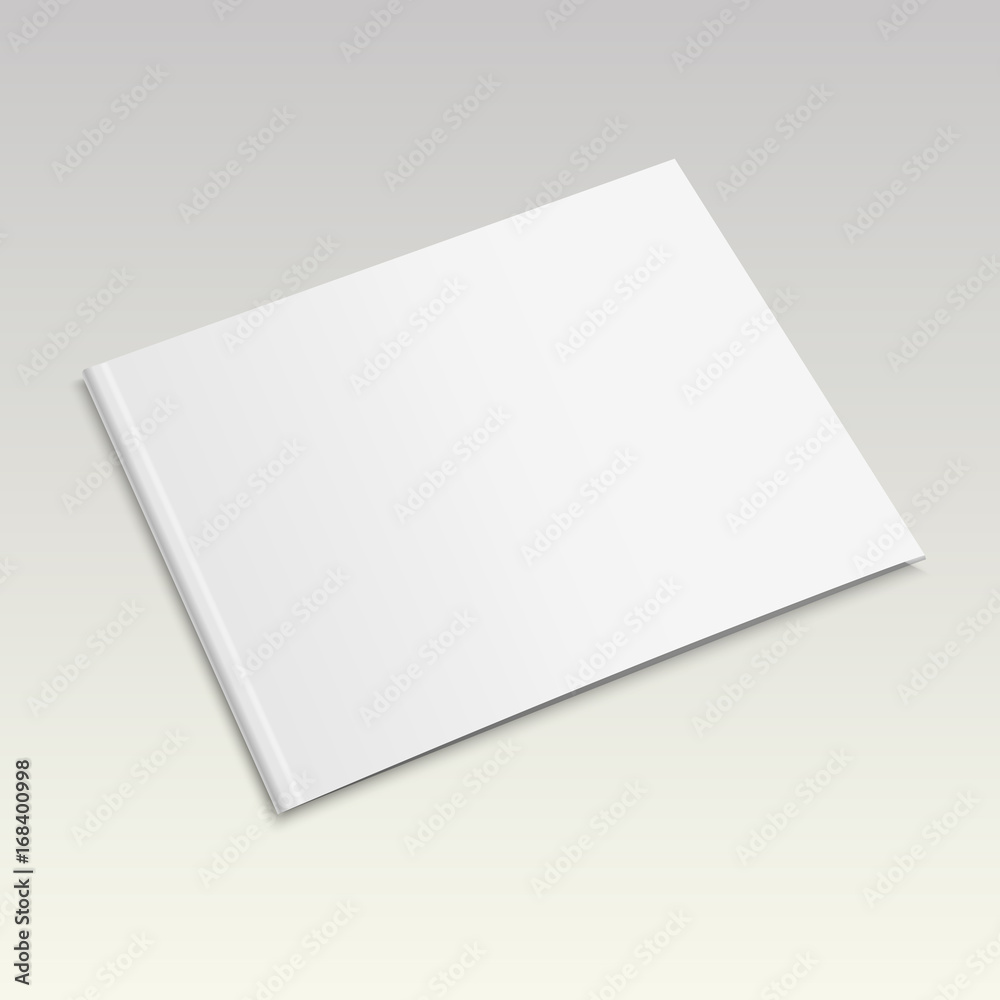 Realistic blank closed magazine mockup template. Vector Realistic blank closed magazine mockup template. Vector