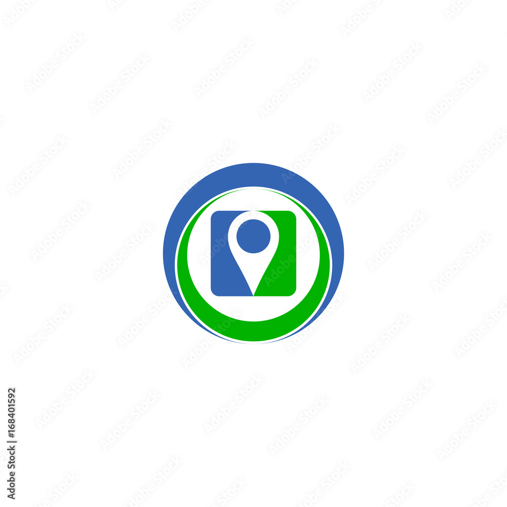 pin locator in circle logo design pin locator in circle logo design
