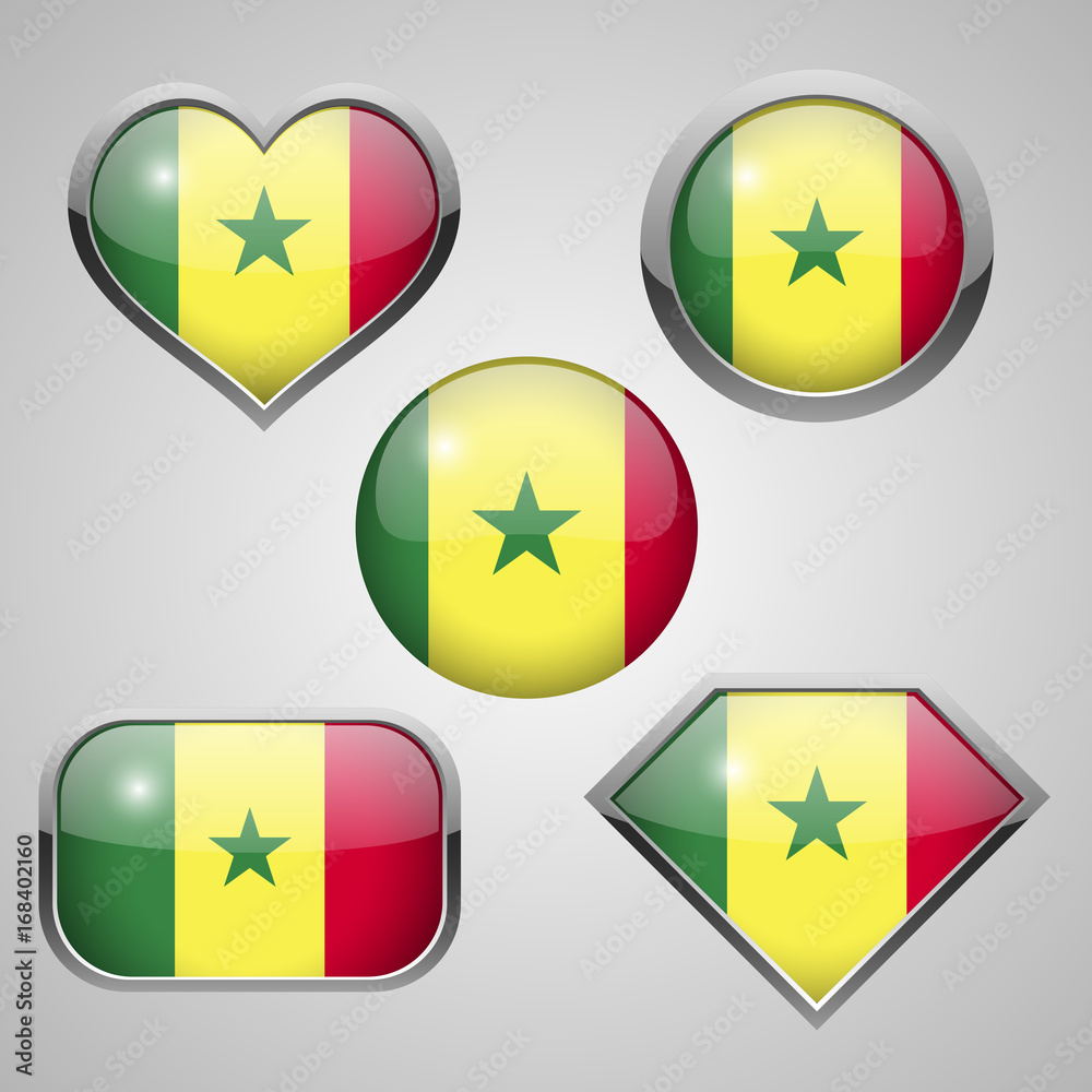 senegal flag icons theme. vector illustration senegal flag icons theme. vector illustration
