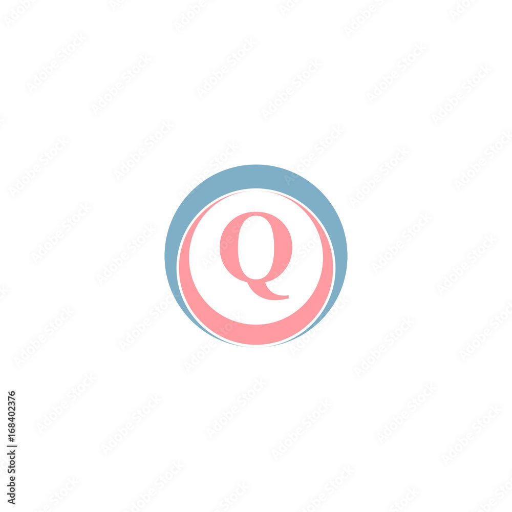 q letter in circle logo design q letter in circle logo design