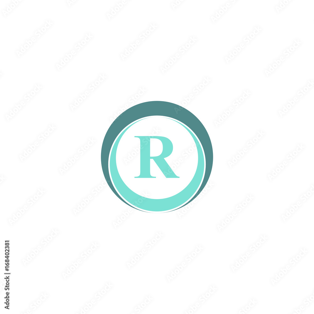 r letter in circle logo design r letter in circle logo design