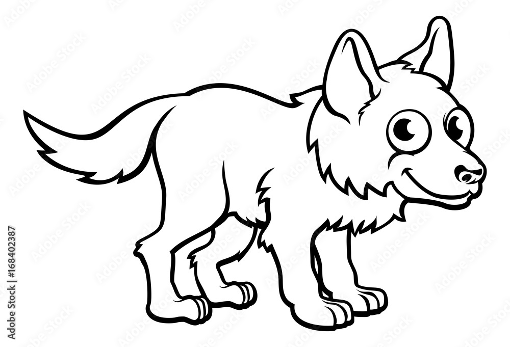 Wolf Cartoon Character