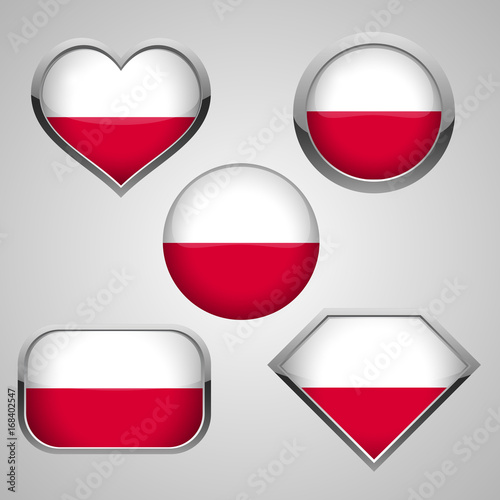 poland flag icons theme. vector illustration Free Download poland flag icons theme. vector illustration - GFXLoad
