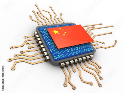 Canvas Print 3d processor
