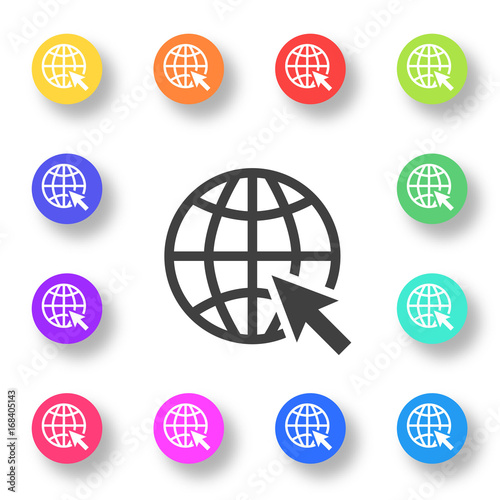 Web icon mit pfeil