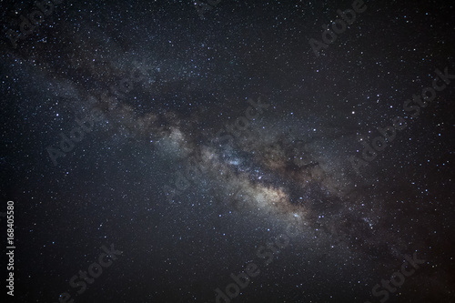 Fototapeta Naklejka Na Ścianę i Meble -  clearly milky way galaxy at phitsanulok in thailand.