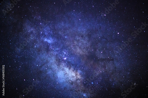 close up milky way galaxy with stars and space dust in the universe at phitsanulok in thailand.