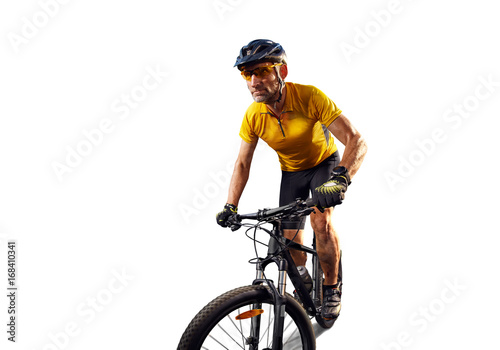 Bicycle rider cycle bike isolated in white background
