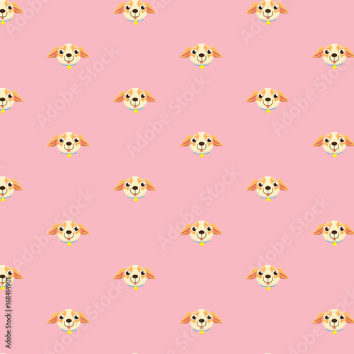 Seamless vector pattern with chihuahua.  