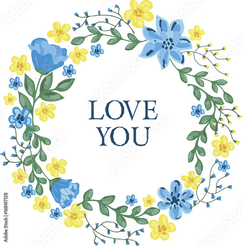 Vector illustration of flower frame 