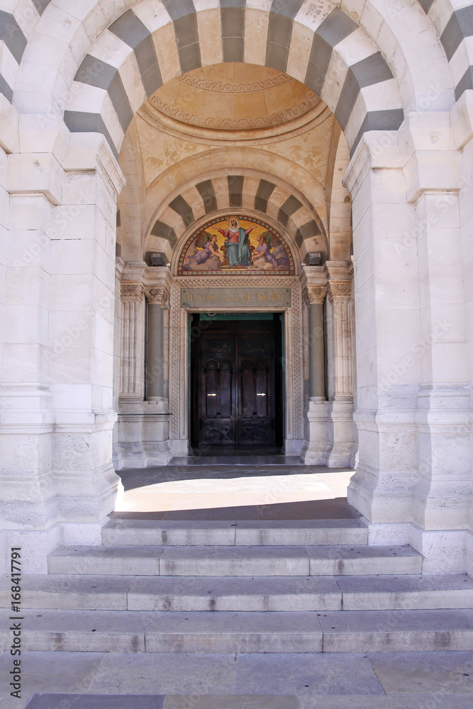 entrance of the cathedral of marseille