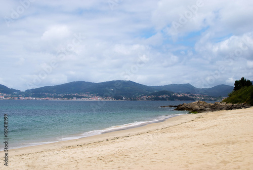 The view at Samil beach in Vigo, one of the main cities in Galicia, Spain