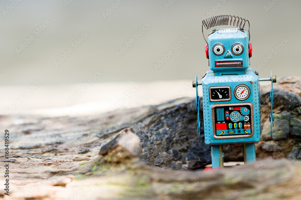 Obraz premium retro robot toy