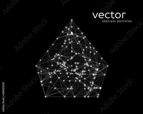 Abstract vector illustration of pyramid.