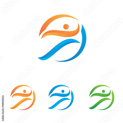 people fitness sport logo