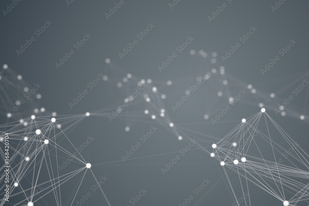 Abstract network background. 3D render