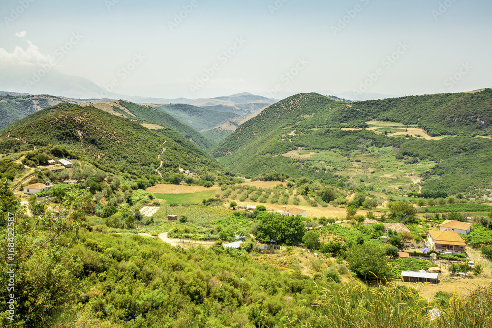 Albania cultivated Farming Fields Landscape