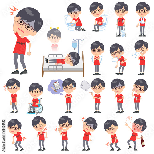 red Tshirt Glasse men_sickness