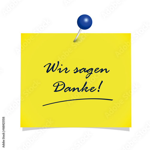 notizzettel wir sagen danke