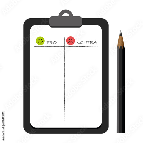 pro und kontra liste