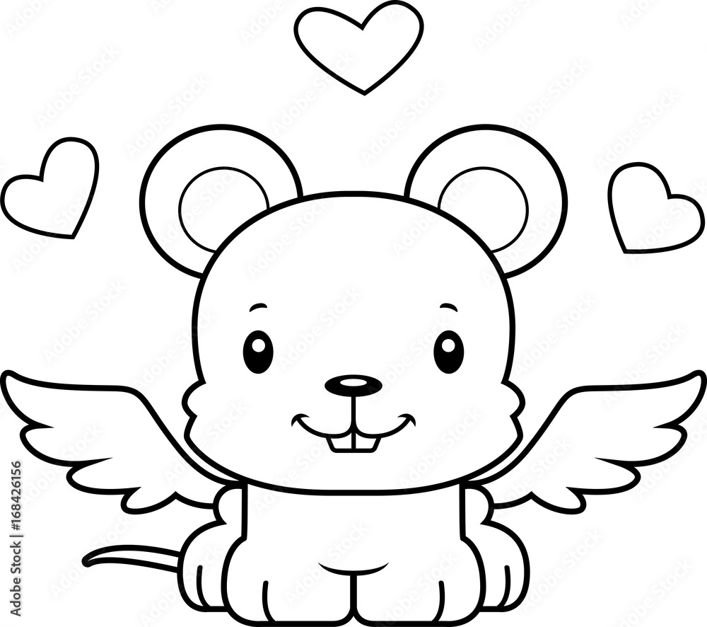 Cartoon Smiling Cupid Mouse Cartoon Smiling Cupid Mouse