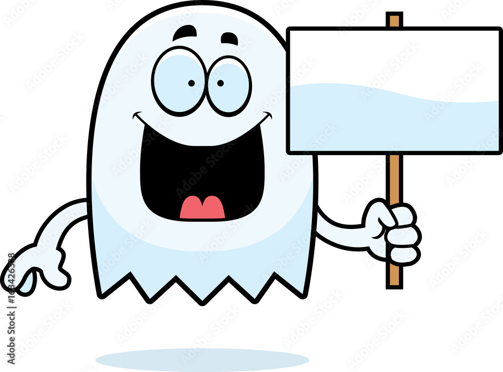 Cartoon Ghost Sign Cartoon Ghost Sign