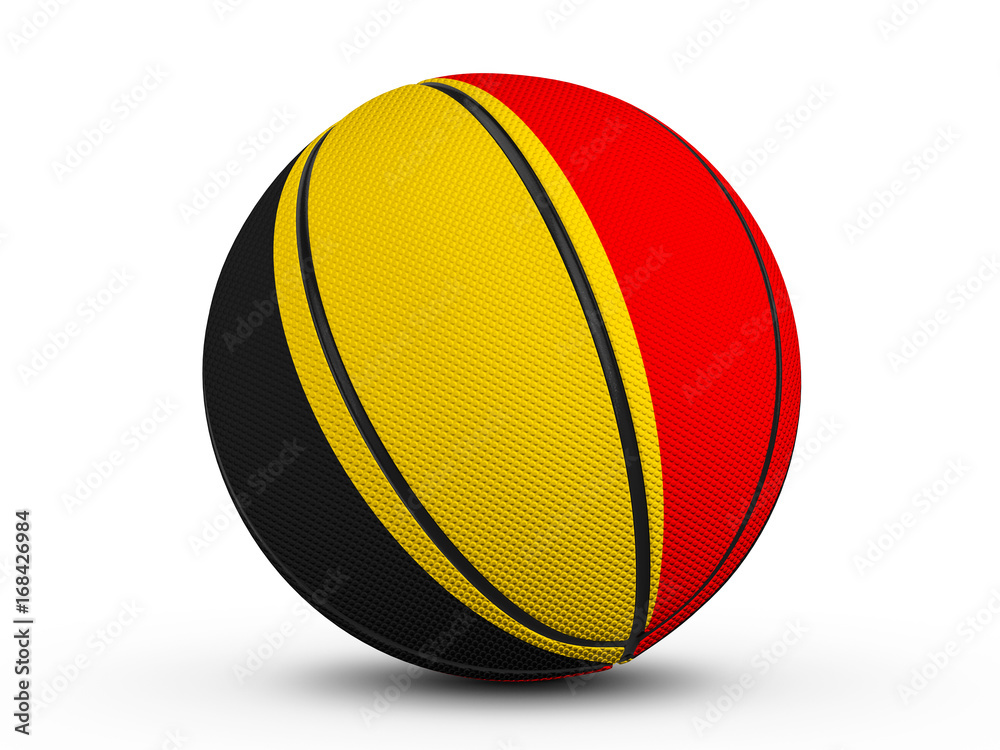 Basketball ball Belgium flag